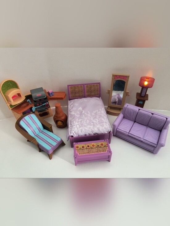 Fisher-Price Other - Fisher Price Loving Family Dollhouse Accessories Parents Bedroom Living Room Lot